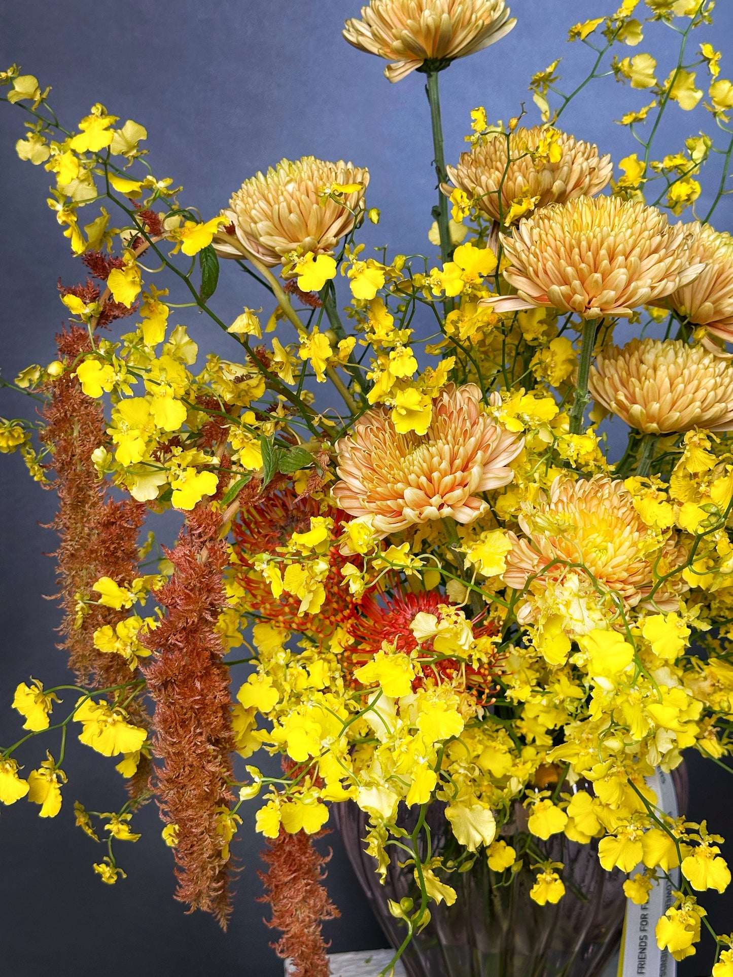 Bouquet in a vase " Yellow monochrome"